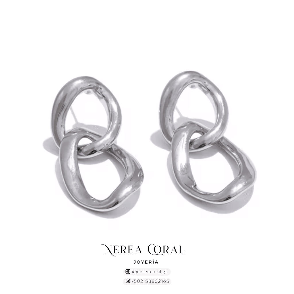 joyeria plateada aretes acero inox guatemala