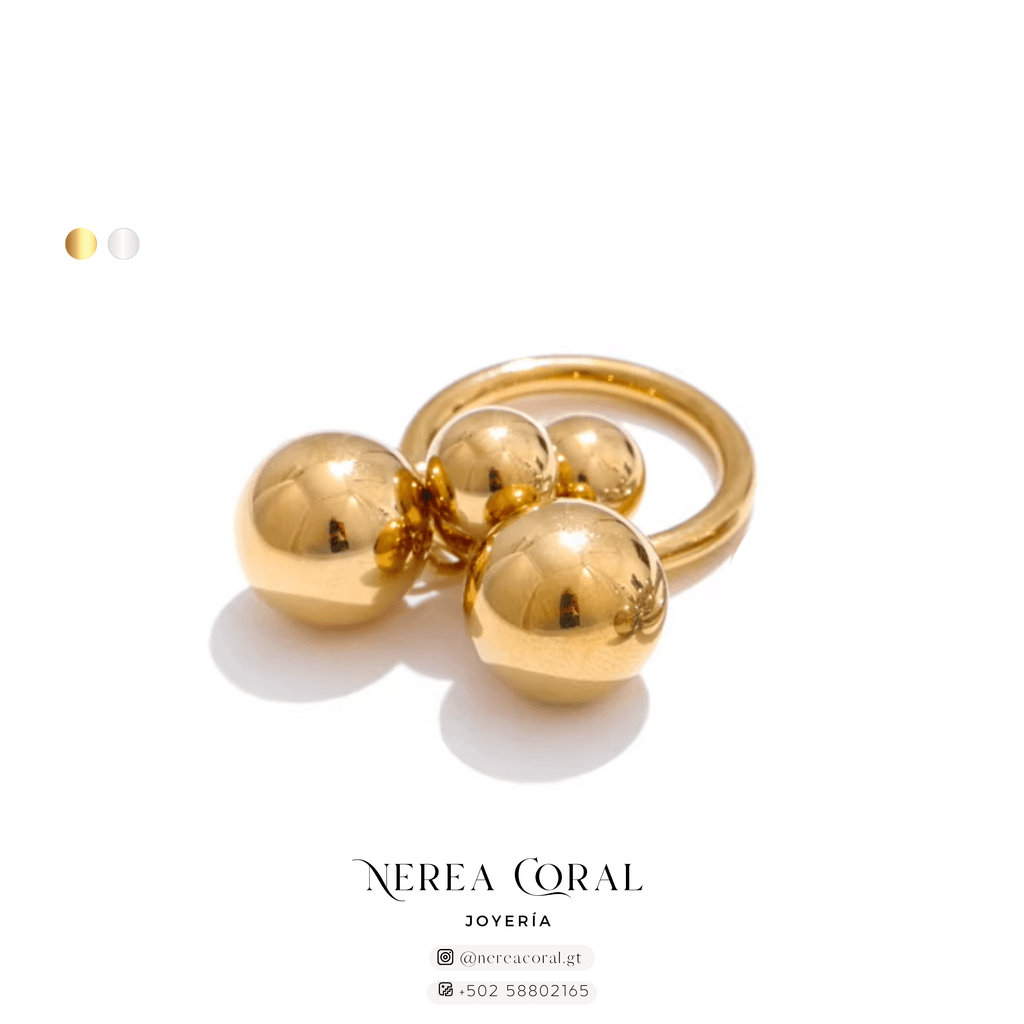 Anillo pelotas, doradas